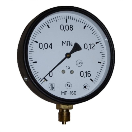 Манометр радиальный диаметр 160мм 0-10 кгс/см2 (0-1,0 МПа) М20х1,5 МП-160 Завод теплотехнических приборов в Перми