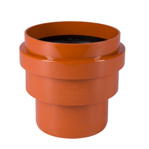 Переход НПВХ (ПВХ) Дн 160 коричневый безнапорный на гладкий конец керамической трубы Ostendorf KGUS в Перми
