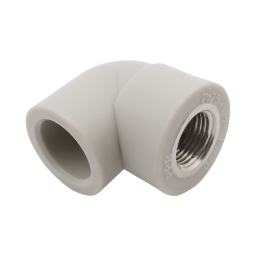 Угольник PP-R комбинированный серый ВР (ВН) Дн 25-3/4" 90 гр Wavin Ekoplastik в Перми