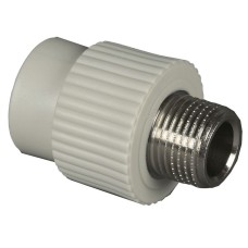 Муфта PP-R комбинированная серая НР (НАР) Дн 25-3/4" Wavin Ekoplastik