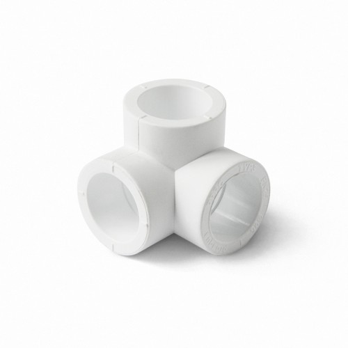 Тройник двухплоскостной PP-R Дн 25 белый Pro Aqua в Перми