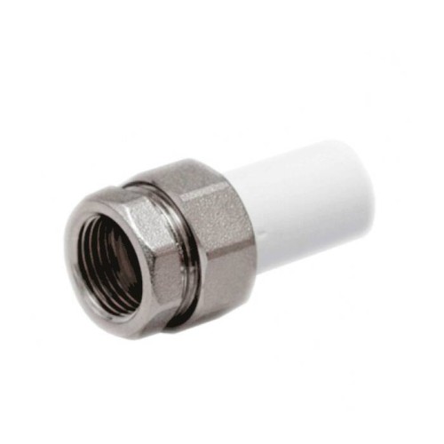 Соединитель PP-R с накидной гайкой Дн 20-3/4" белый Pro Aqua в Перми