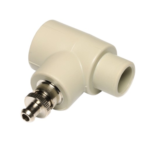 Штуцер PP-R серый с выпускным вентилем Дн 25 Wavin Ekoplastik в Перми