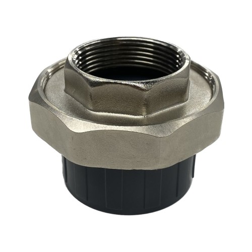 Муфта ПВХ под клеевое соединение Дн 63х2" НР серая разъемная Aquaviva AQVBND63M в Перми