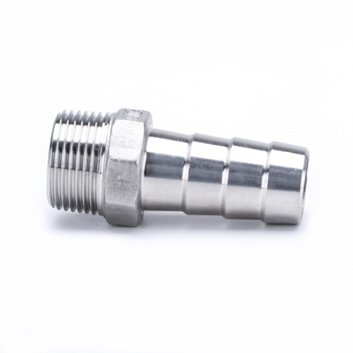 Штуцер нержавеющий под шланг елочка НР Ру 16 AISI 304 20 мм 1"