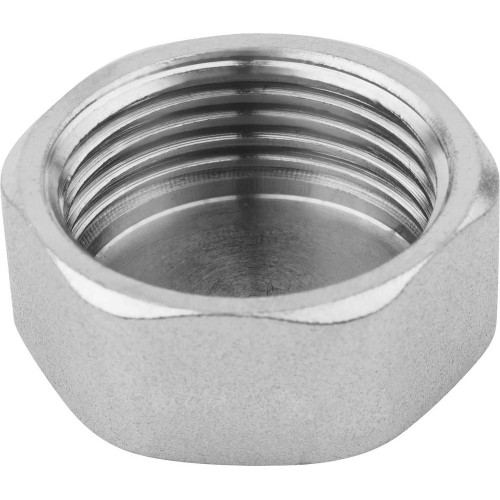 Заглушка нержавеющая шестигранная торцевая ВР (ВН) Ру 16 AISI 304 40 мм 1 1/2"
