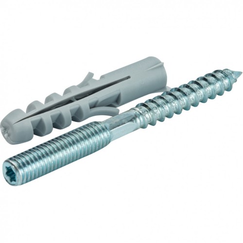 Шпилька стальная сантехническая М8х100 с дюбилем М10х50 STOUT в Перми