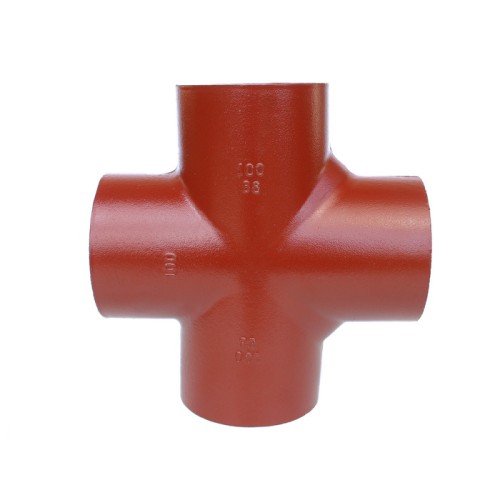 Крестовина чугунная SML Ду 125-100-100 88гр безраструбная Китай в Перми