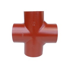 Крестовина чугунная SML Ду 100-100-100 88гр безраструбная Китай