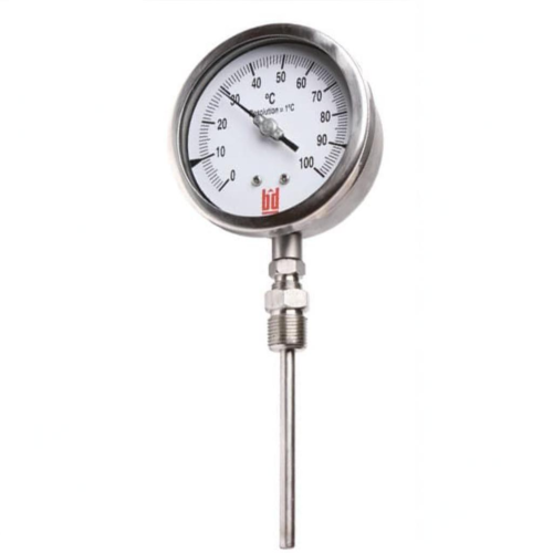 Термометр биметаллический радиальный Ру 25 ТБП-Р ЗТП 100х100 мм 1/2" в Перми