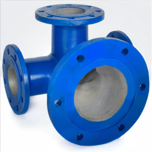 Тройник с пожарной подставкой фланцевый ППТФ Ду 500-200 (L=600-400) ВЧШГ с ЦПП цинк+AL ГОСТ ISO 2531-2012 в Перми