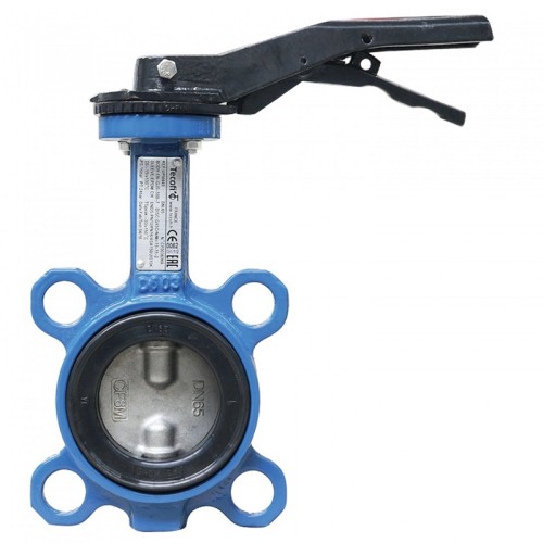 Затвор ручной с чугунным диском и рукояткой межфланцевый 1,6 МПа EPDM ЗПФ GG25 ЛАЗ 50х41 мм в Перми