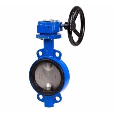 Затвор с нержавеющий диском и редуктором межфланцевый 1,0 МПа PTFE VP4449R GGG50 Tecofi 200 мм