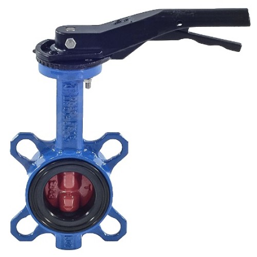 Затвор ручной с чугунным диском и рукояткой межфланцевый 1,6 МПа EPDM VPI4448 GGG50 Tecofi 250х67,5 мм в Перми